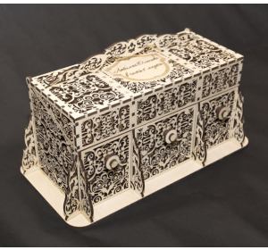 Ажурная шкатулка для духов- Бесплатный макет для лазерной резки.